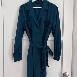 Banana Republic Deep Teal Collared Dress